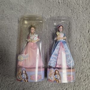 Barbie Pink and Blue Twin Princess Dolls with Pets